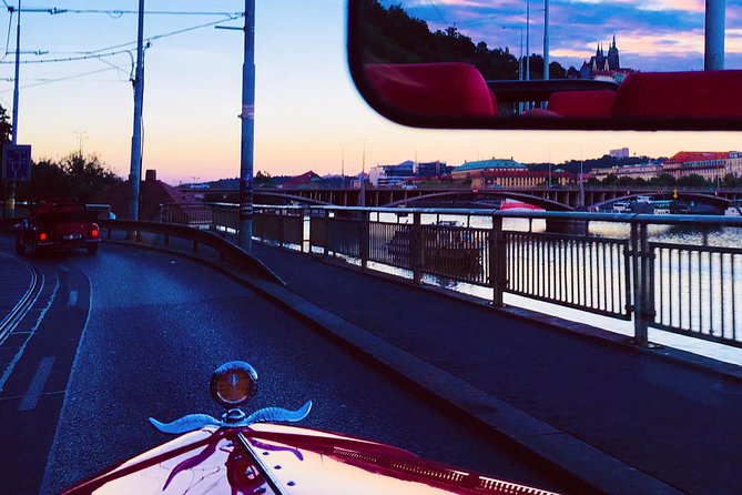1,5 hour oldtimer convertible Prague sightseeing tour - Wenceslas Square, the National Museum, and Charles Square