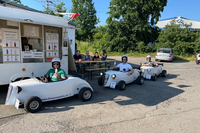 1-Hour Ride Across the Prague in Mini Hot Rod Car - Who will enjoy this most