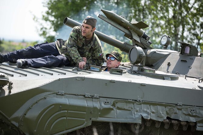 BMP tank driving experience Prague - From Prague to the old military grounds at Milovice