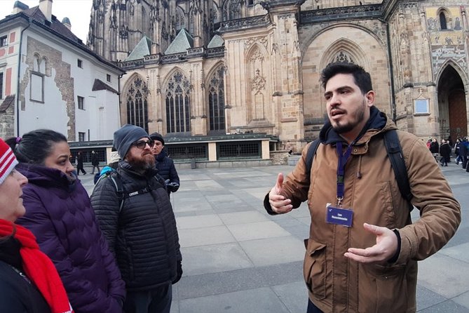 Charles Bridge and Prague Castle Walking Tour - Riding the tram toward Prague Castle