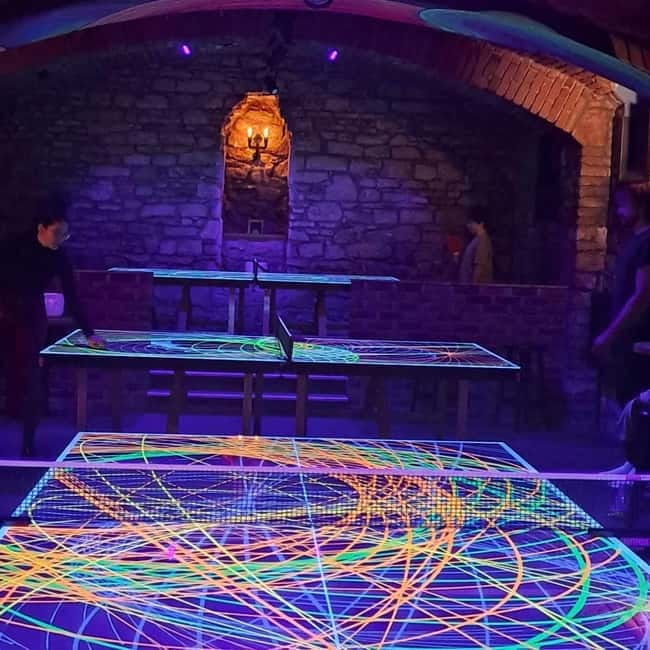 Crew Bar Prague: Open bar, ping pong or shuffleboard game - Choosing between UV ping pong and shuffleboard