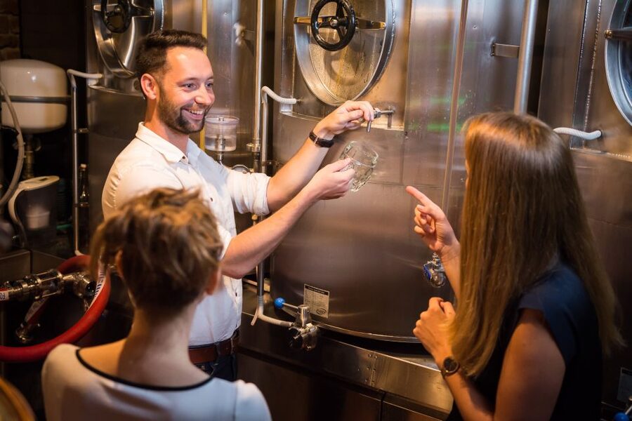 Delicious Food Tour by Prague Food Tour - First restaurant: beer, wine and an opening taste of Czech food