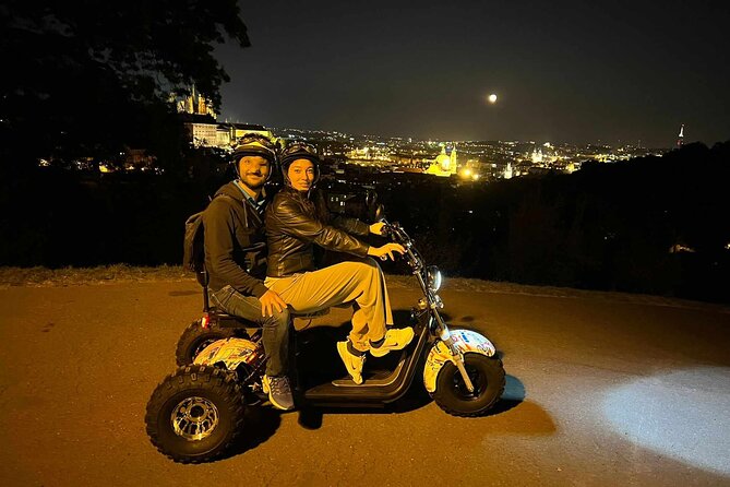 Electric Trike Night Tour in Prague - Live Guided - Starting at Štěpánská 55 with a proper practice run
