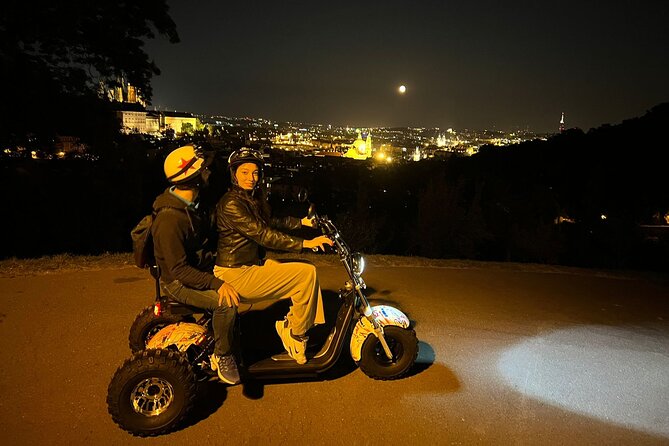 Electric Trike Night Tour in Prague - Live Guided - Lennon Wall and the riverside ride