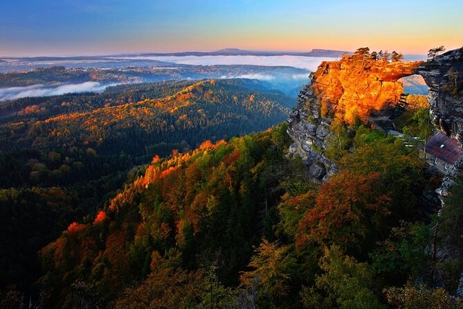 From Prague: Bohemian & Saxon Switzerland Small-Group Hike - Boat scenery and the Tisa Rock Labyrinth