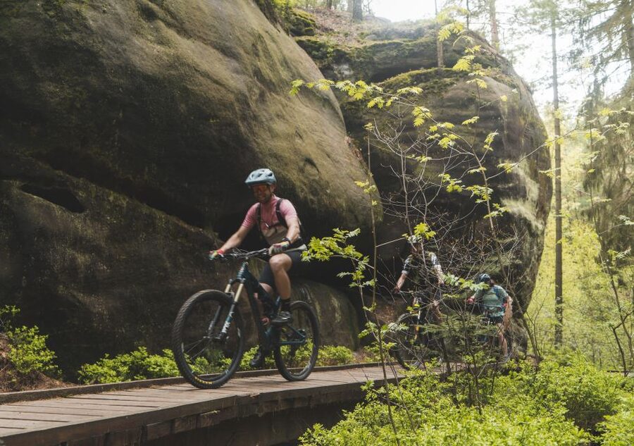 From Prague: E-Mountain Biking Trip to the Bohemian Paradise - From Prague to the sandstone country
