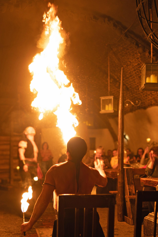From Prague: Medieval Dinner, Show, Castle and Brewery - Cold-weather comfort and practical details