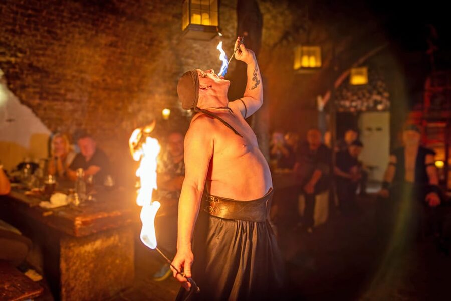 From Prague: Medieval Dinner, Show, Castle and Brewery - Dětenice Castle and its period rooms