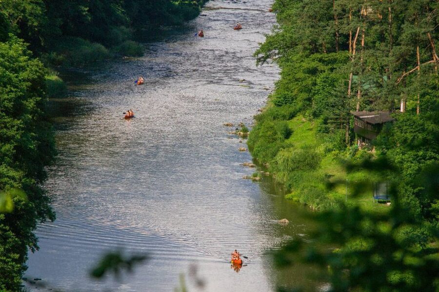 From Prague: Sazava River Canoe Day Trip for All Levels - Four to five hours through the wooded gorge