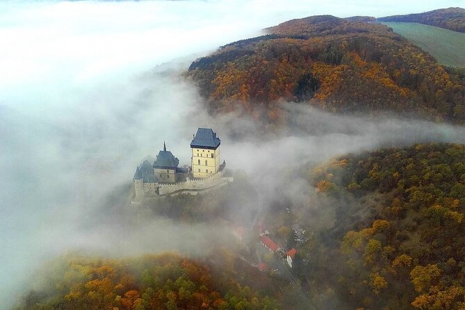 From Prague: Small-Group Karlstejn Castle & Koneprusy Caves Trip - Karlštejn Castle and the uphill approach