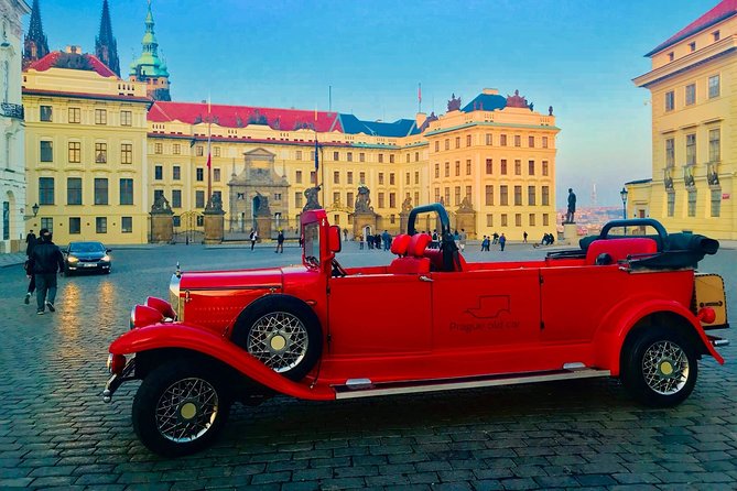 Kutná Hora Medieval Town in Vintage Cabrio car - Jesuit College Park for a quieter pause