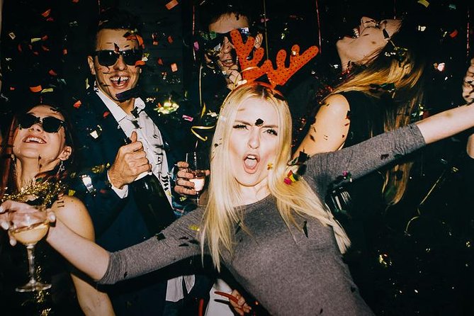 New Year's Eve Pub Crawl in Prague, end at KarLovy Lazne - Chapeau Rouge gives you the best value during the first hour