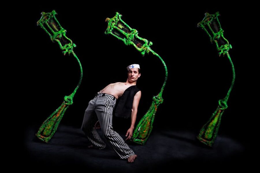 Prague: 1.5-Hour Black Light Theater Srnec Performance - The comic sketches and moving objects