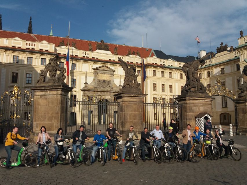 Prague: 2-Hour Old District & Riverside E-Scooter Tour - Prague Castle views over the Vltava