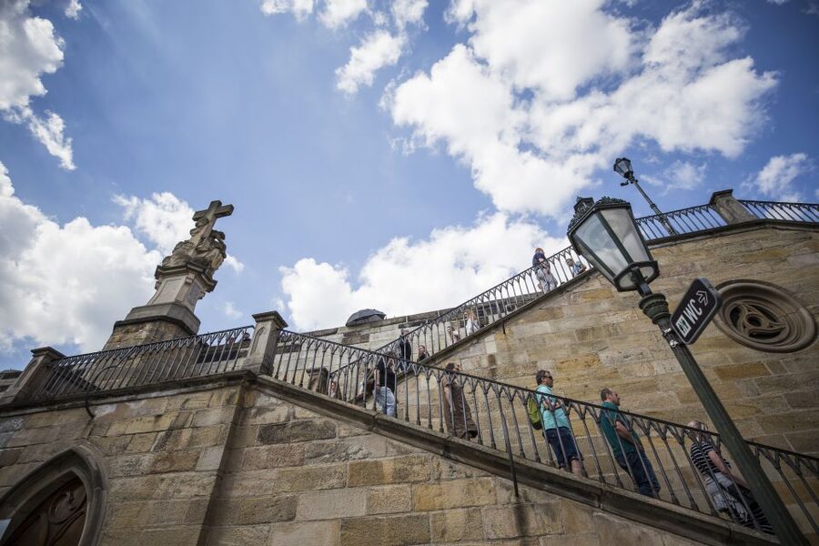 Prague: 3–Hour Castle Grounds Walking Tour and River Cruise - Prague Castle grounds, without the interior tour