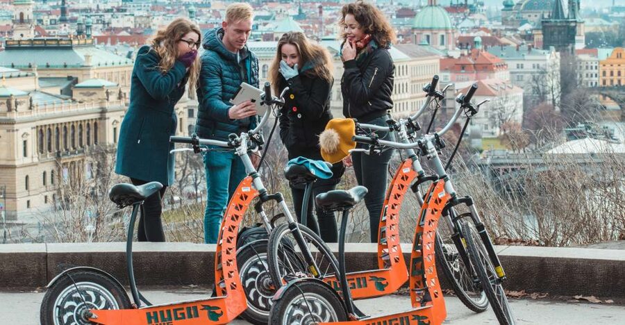 Prague: 3-Hour Fat Tire E-Scooter Tour - Ten to twenty stops keep the tour lively