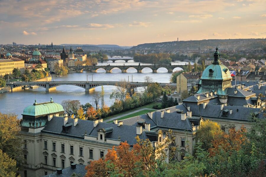Prague 3-Hour Sightseeing Tour by Electric Bike - Riding toward Prague Castle