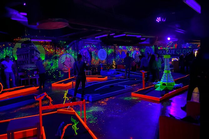 Prague Black Light Mini Golf Admission Ticket - Playing 18 Holes Inspired by Prague