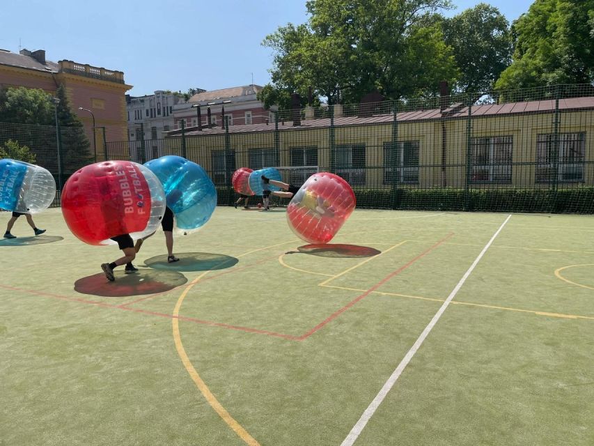 Prague: Bubbles football in city centre of Prague - What bubble football feels like on the pitch