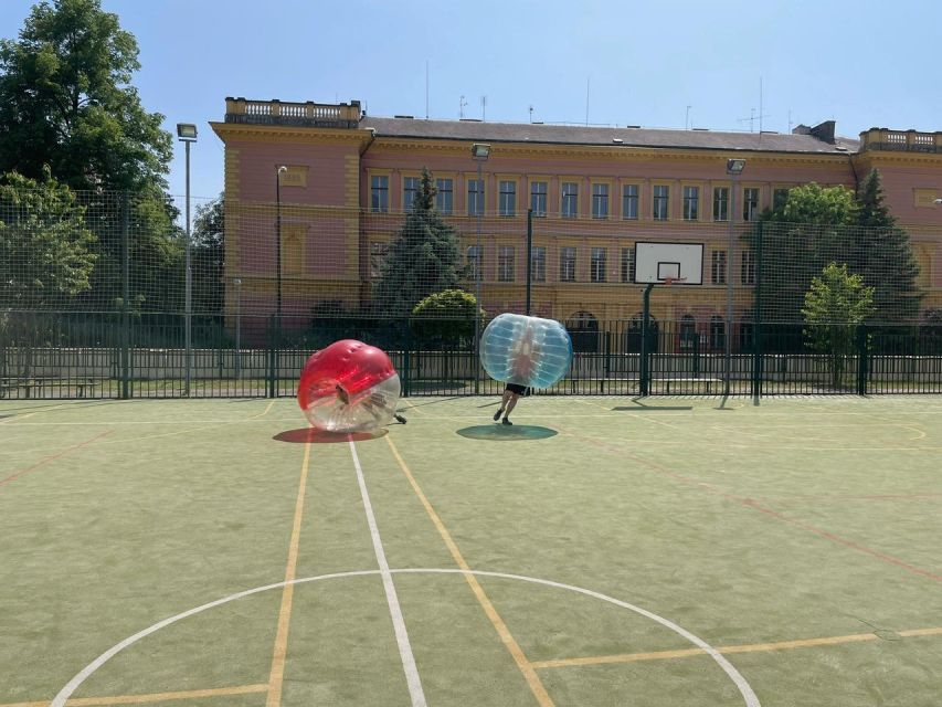 Prague: Bubbles football in city centre of Prague - British Bulldog and Last Man Standing