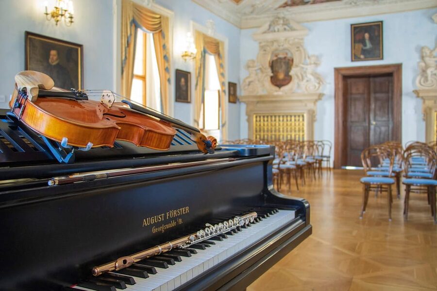 Prague Castle: Midday Classical Concert at Lobkowicz Palace - The terrace café and the view afterward