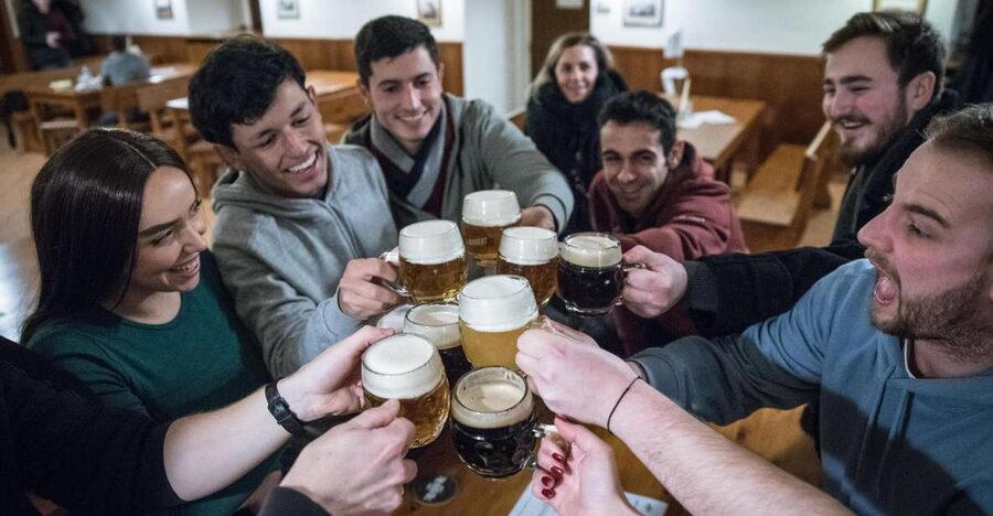 Prague: Castle Side Breweries & Pubs Guided Walking Tour - Walking through Malá Strana after dark