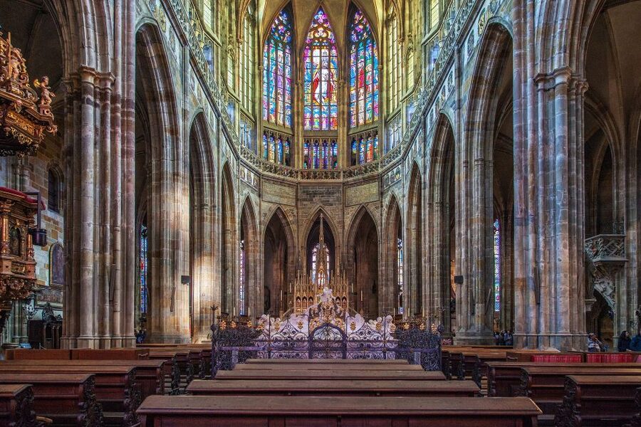 Prague Castle: Small-Group Tour with Visit to Interiors - St. George’s Basilica, older and quieter in character