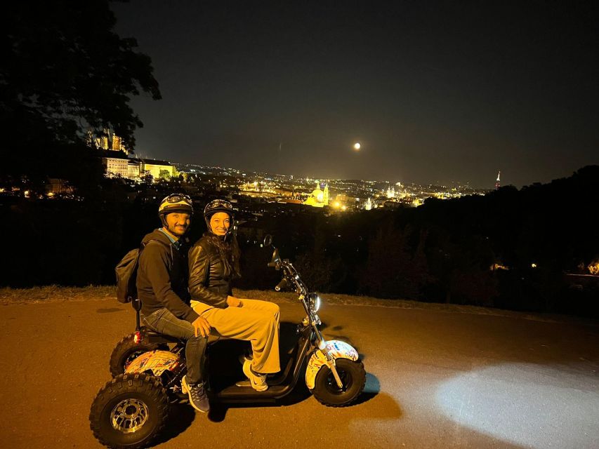 Prague City sightseeing in Night Trike Tour - Kafka Museum, Rudolfinum, and Pařížská Street