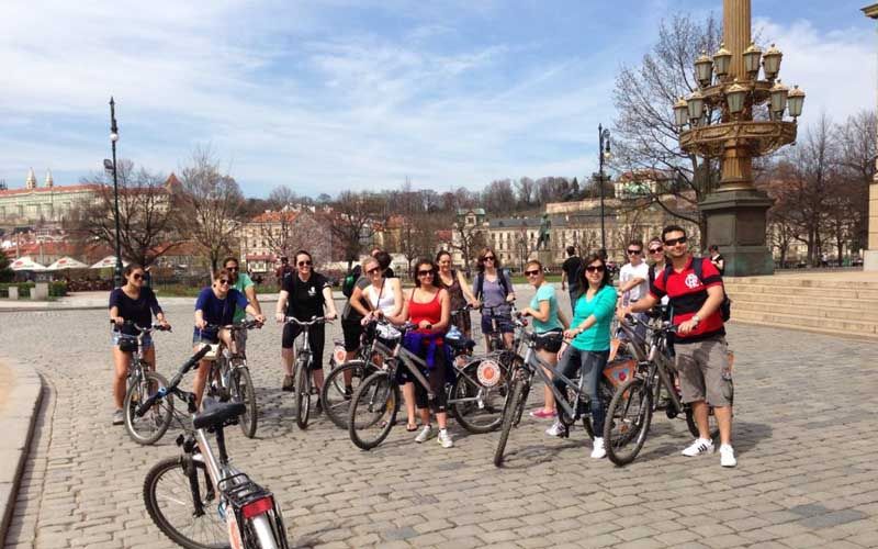 Prague: Classic City Bike Tour - The John Lennon Wall and Charles Bridge