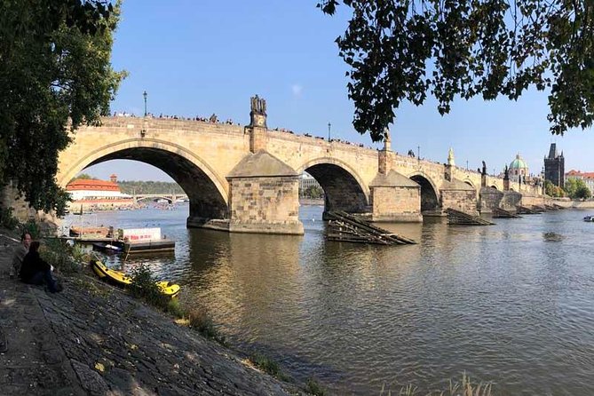 Prague: Classic City Bike Tour (small groups) - David Cerny’s Pissing Men fountain