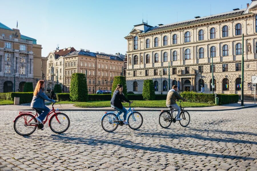 Prague: Complete Bike Tour - Riding from Michalská into central Prague