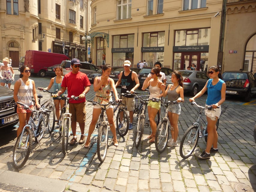 Prague E-Bike City Ride tour : 2hrs - Wenceslas Square shows modern central Prague