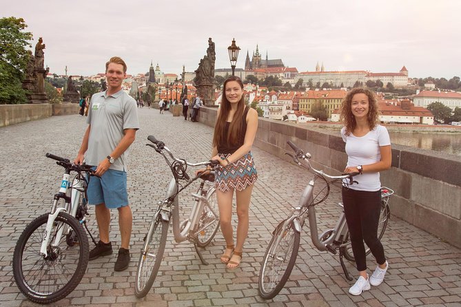 Prague E-Bike City Tour with A Local Guide - Lennon Wall and the riverside return