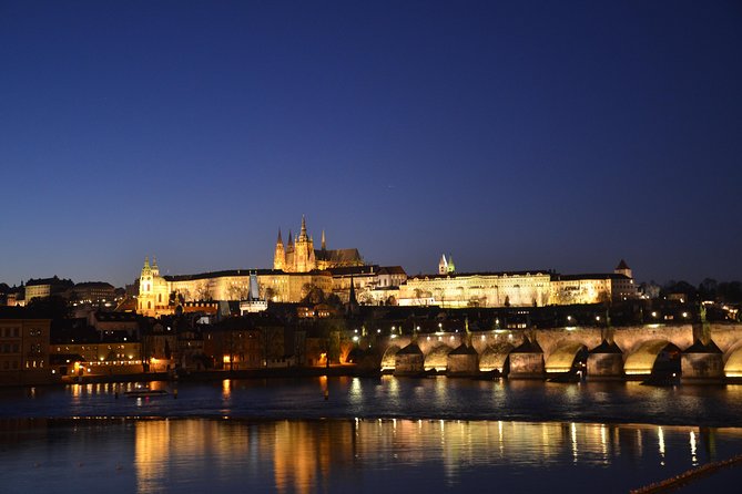Prague evening/lights tour by car - Letná Park: bridges and the dark river