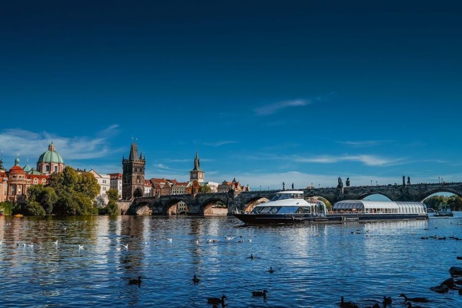 Prague: Evening Vltava River Eco Cruise with Prosecco - Boarding at Pier 4