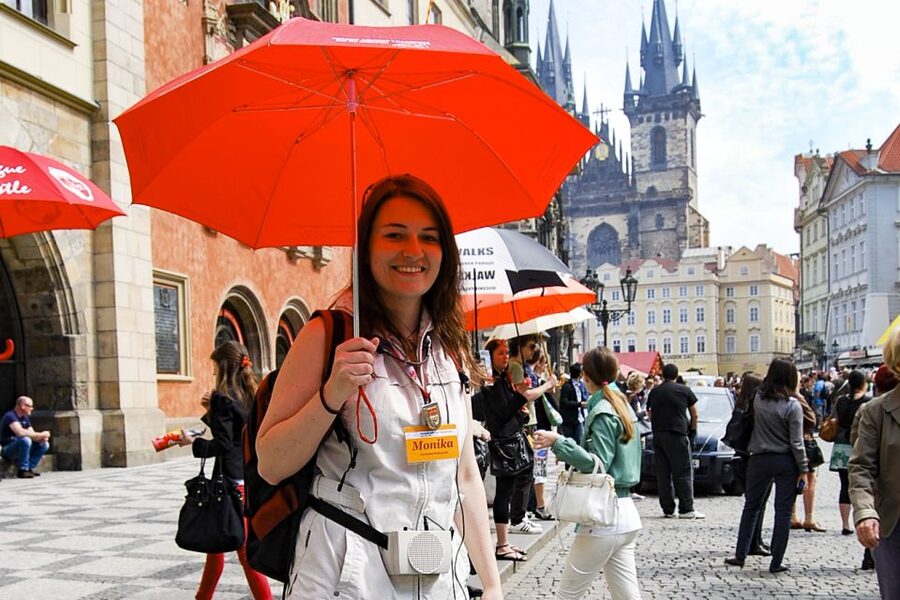 Prague: Full-Day Tour with Lunch and River Boat Cruise - The Vltava by boat, with Prague Castle in view