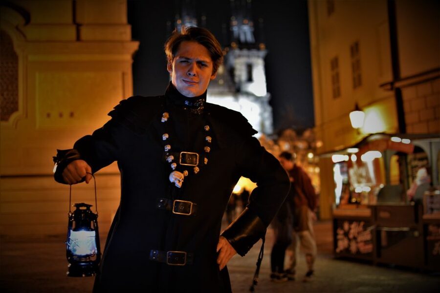 Prague: Ghosts, Legends, Medieval Underground & Dungeon Tour - Franz Kafka Square and the former Jewish Ghetto