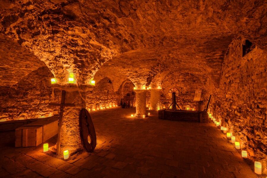 Prague: Ghosts, Legends, Medieval Underground & Dungeon Tour - The Church of the Holy Spirit and quieter lanes