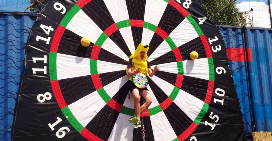 Prague : Giant Foot Darts and Giant Beer Pong Game - Is $88 a fair price?