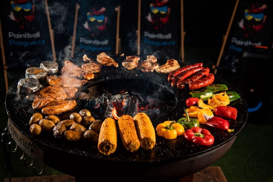 Prague: Giant Football Darts Game with Round of Beers & BBQ - Drinks included, with a practical note
