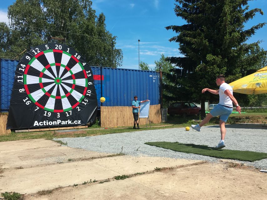 Prague: Giant Football Darts Game with Round of Beers & BBQ - Is $88 a good value?
