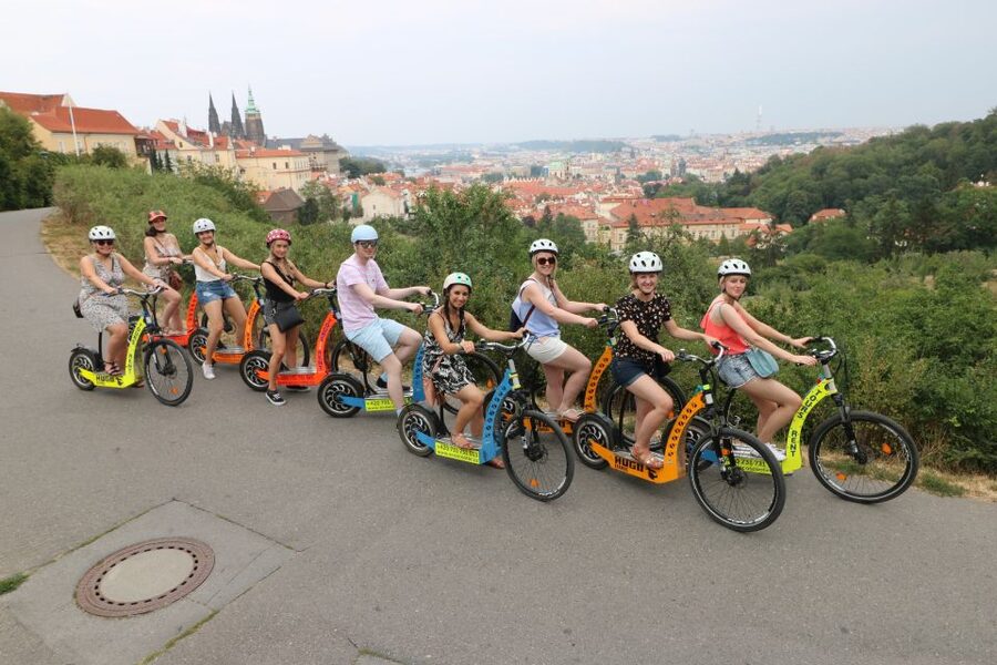 Prague: Half-Day Guided Tour by Segway and E-Scooter - Crossing toward Rudolfinum and Letna Park
