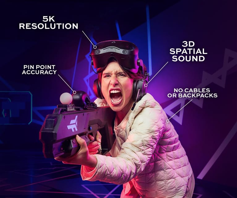 Prague: Immersive VR multiplayer experience - A VR arena where your body becomes the controller