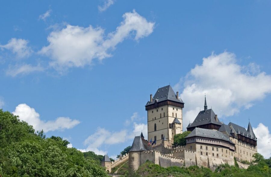 Prague: Karlštejn Castle Guided Tour with Entry Ticket - Walking uphill to the Gothic castle
