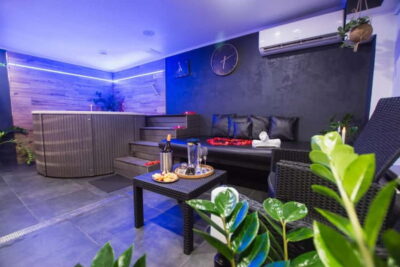 Modern Private Spa with Jacuzzi and Sauna