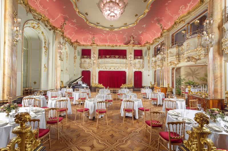 Prague: Mozart Ballroom Concert Ticket with 3-Course Dinner - Inside Boccaccio Ballroom in Prague’s Old Town