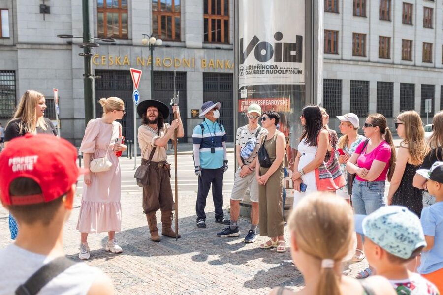 Prague: Nightwatchman of Prague Walking Tour - Meeting a 17th-century watchman by the Powder Tower