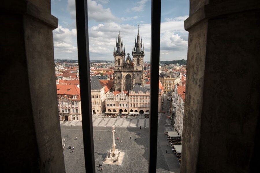 Prague: Old Town, Astronomical Clock and Underground Tour - The Old Town Hall tower and Prague from above