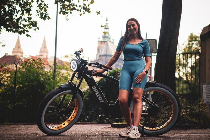 Prague on Stylish Retro styled E-Bike - Viewpoints & Sightseeing - Letna Park and the five-bridge view