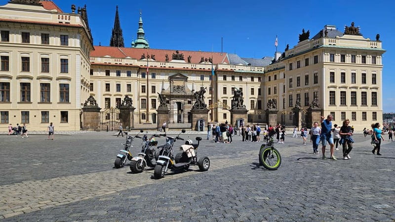 Prague: Panoramic Viewpoints Guided Electric Tricycle Tour - The longer route to Prague Castle